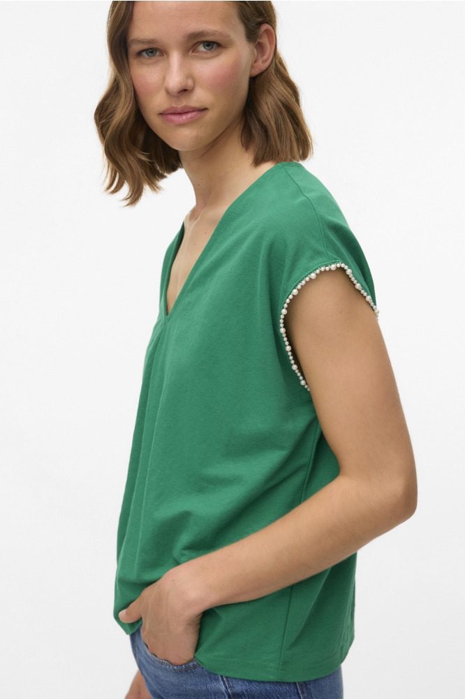 VMVIPS SS AVA V-NECK TOP JRS GA 10327099 BOSPHORUS